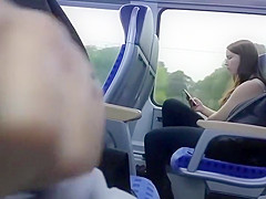 Glamorous snatch in a portable WC