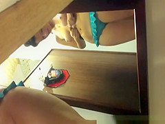 Dark Brown cutie trying recent underclothing