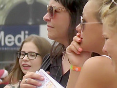 Sexy creep discharged of a nice-looking golden-haired