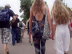 Seductive a-hole in loose bodysuit