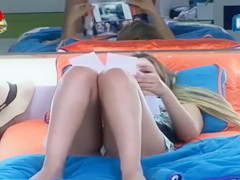 Large Brother contestant shows off her hawt underclothing live on TV