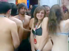 Half-nude students on my street