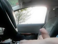 Car flasher ejaculates as 2 ladies walk by