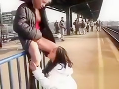 Avid hotties are doing smutty things in the public places