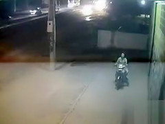 Female motorcyclist receives caught on security web camera urinating