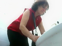 Curvy matures urinate in hidden camera porn