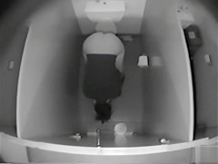 College gal examines her twat in throne room hidden camera footage