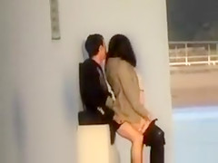 Tourist jerks off onto his preggy girlfriend