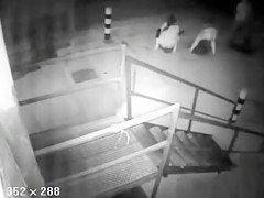 2 drunk cuties receive caught on security livecam pissing actually hard