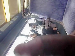 Public dong flashing and masturbating at 2 gals on the teach