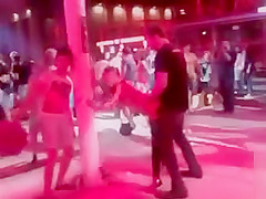 Doggy Position penetration at the dancing event