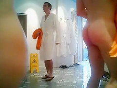 Nude bodies on hidden camera at spa