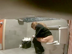 Hidden camera pissing movie scenes from a public WC