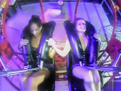 Insane roller coaster joy with some of the hottest women