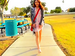 Gal playing at the park