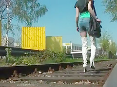 Incredible non-professional Solo Hotty, Outdoor sex episode