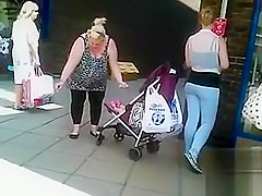 Shopping with glamorous babes and looking up skirts