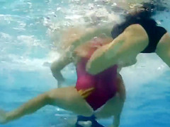 Bald vagina of the water polo player