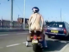 Riding the bike during the time that totally stripped