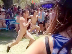 Popular nudist race footage in slow motion
