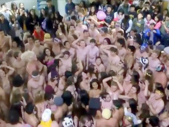 Stripped parade of the nasty students