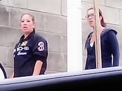 Stud uses his weenie to wave at angels