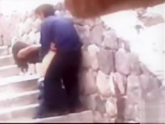 Public from behind coitus with a quick ejaculation