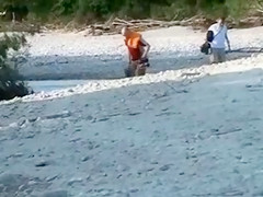 Sexy Exposed Redhead German Twat Masturbates Outdoors