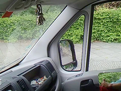 Stud flashing weenie in car to chicks and they wish to engulf his jock