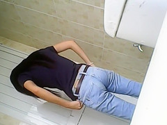 Coed playgirl filmed in secret when making water