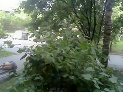 Bootylicious sweetheart wakes up on the bench