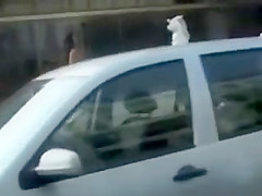 Sexy Hotty Walking Absolutely Exposed in Various Public Places