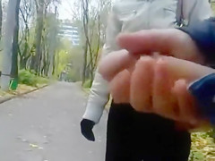 Flashing in the park has a cheerful end