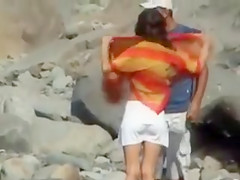 Nudist Wife at the Beach Filmed on Voyeur Livecam