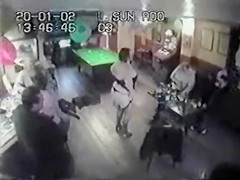 Corpulent aged stripper puts on a show at the bar