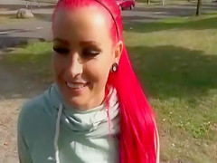 Public Pickup of Sweetheart German Slit and Fucking Her in Park