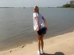 Sex at the Beach with German Golden-Haired