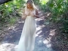 Topless Beach Woman with Natural Large Boos Candid Voyeur Clip