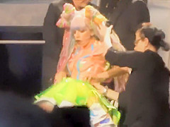 Popular singer makes a decision to go nearly fully in nature's garb for the crowd