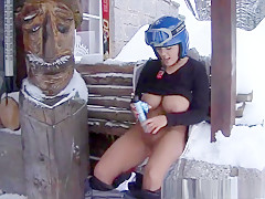 Lascivious pornstar Jasmine Darksome in superlatively good outdoor, solo gal porn episode