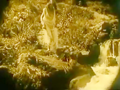 In Nature's Garb Woman By Waterfall 1921