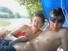 Wife Giving A Tugjob Outside