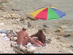 Cuckold slut at the beach