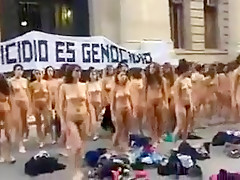 In Nature's Garb  honeys protest in Argentina -colour version