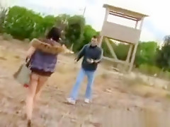 Brunette Hair Claudia Bomb Flashing Scoops And Arse In Public