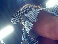 Upskirt Of Cute Sweetheart Chooses Glasses