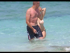 Spying after large breasted older woman