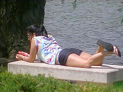 Latin Chick college student arse and feet