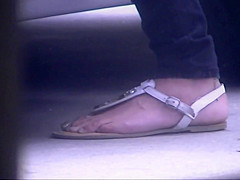 My hawt neighbour shows her nice-looking feet