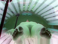 Czech Legal Age Teenager in Public Solarium